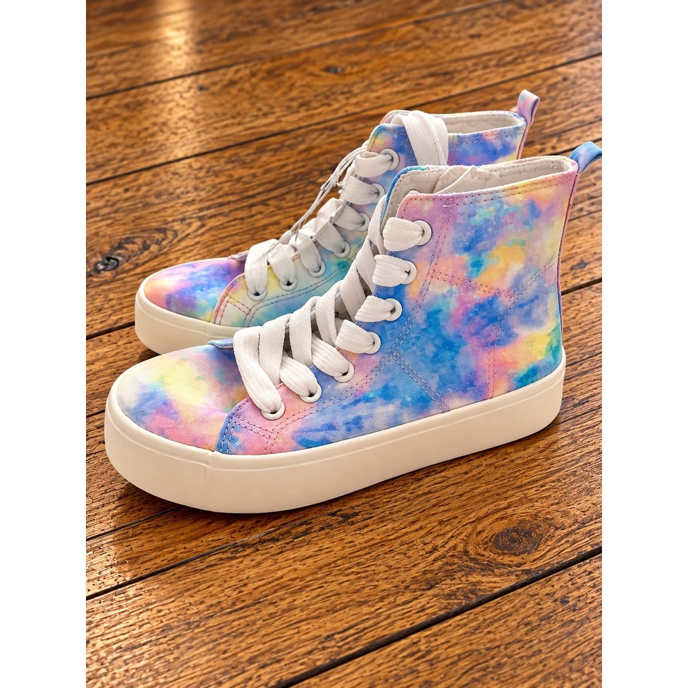Art Class Kids Tie Dye High Top Sneakers Multicolor Canvas Shoes Size 13 NWT v